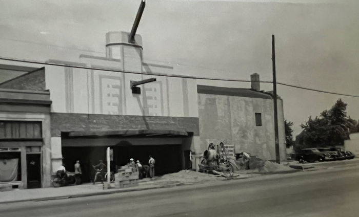 Motor City Theatre facade construction - Al Johnson July 8 1939 Motor City Theatre, Warren